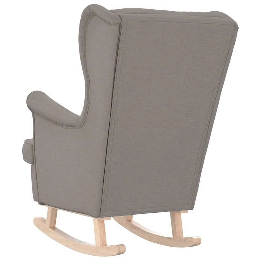 Chaise à bascule taupe 74x90x102 cm tissu - 6