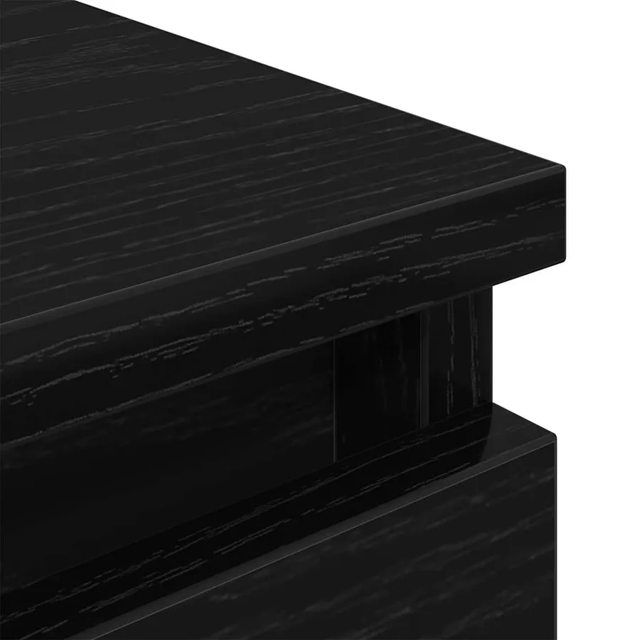 Meuble TV noir 40x35x54 cm bois d'ingénierie - 9
