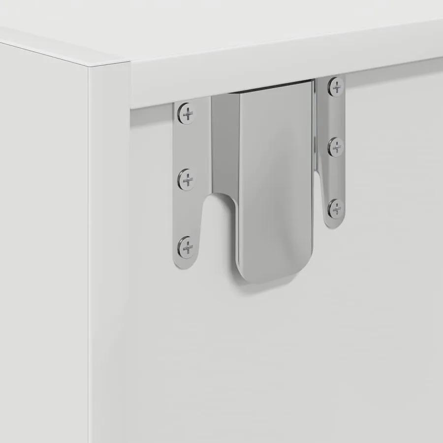 Meuble TV blanc 60x31x25,5 cm bois d'ingénierie - 11
