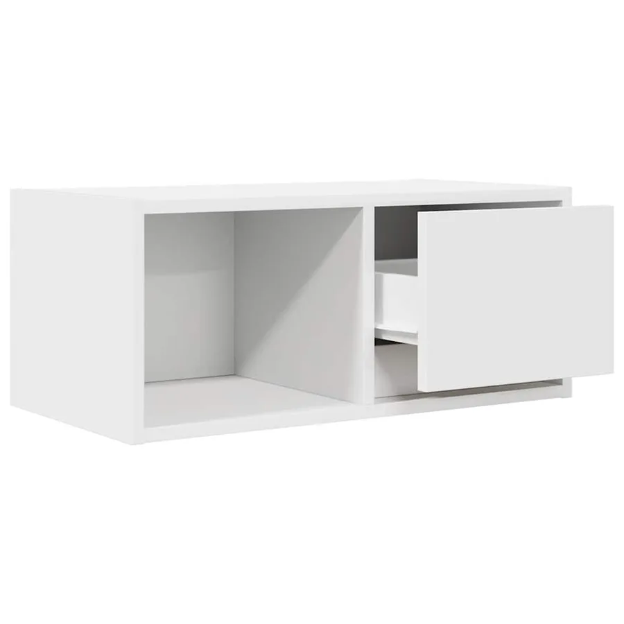Meuble TV blanc 60x31x25,5 cm bois d'ingénierie - 5