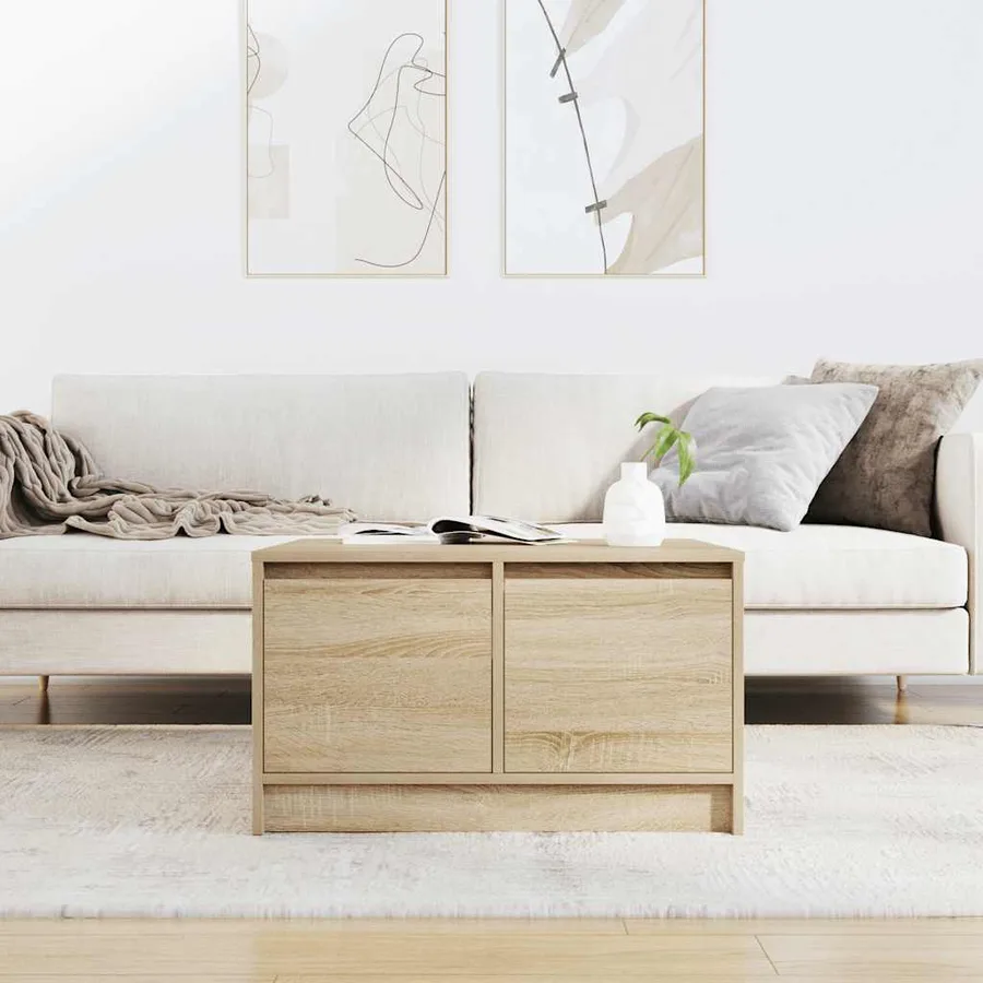 Table basse avec tiroirs chêne sonoma 70,5x70x40 cm - 3