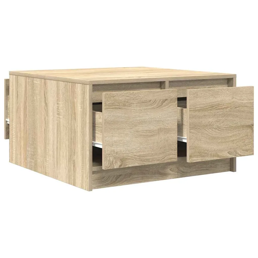 Table basse avec tiroirs chêne sonoma 70,5x70x40 cm - 5