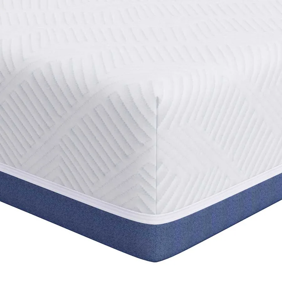 Matelas Blanc et Bleu 80 x 200 cm Tissu jacquard - 2