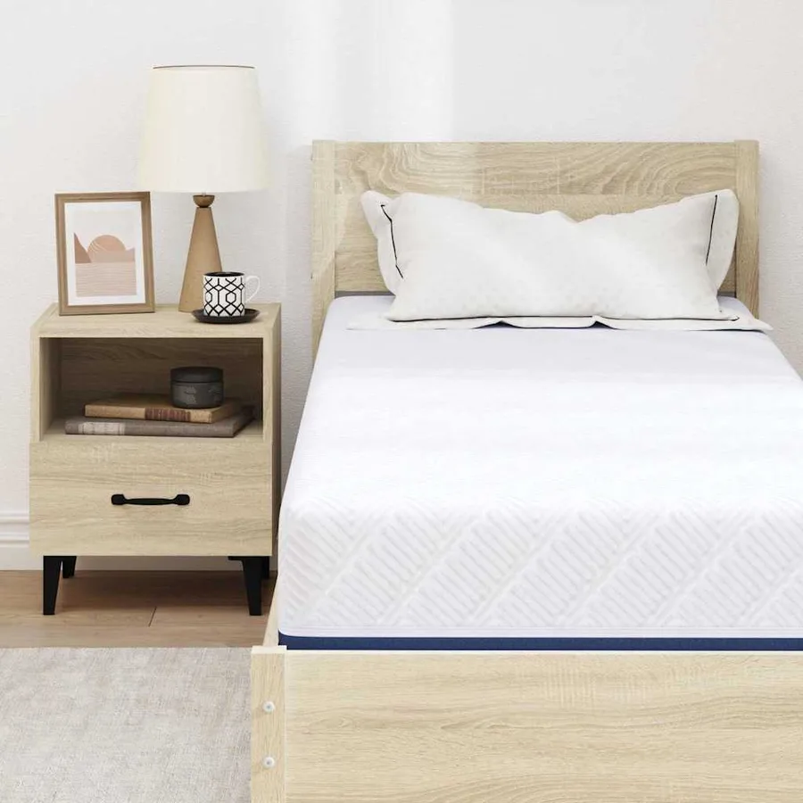 Matelas Blanc et Bleu 80 x 200 cm Tissu jacquard - 7