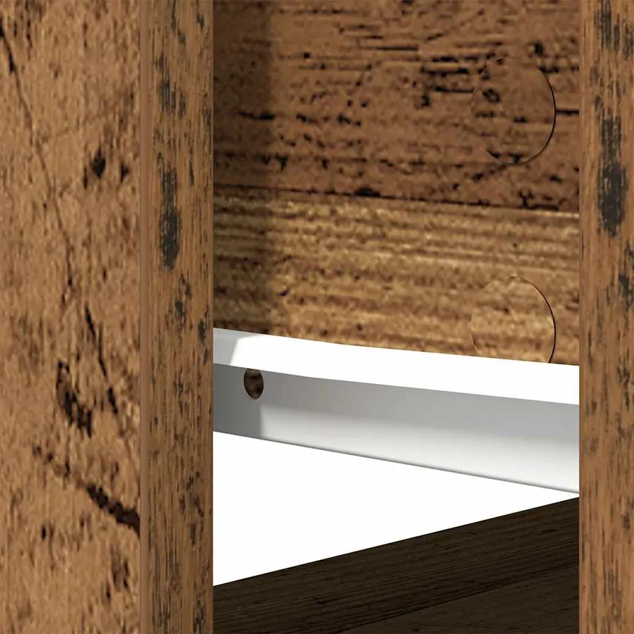Table console avec tiroirs vieux bois 85,5x38,5x74,5 cm - 10