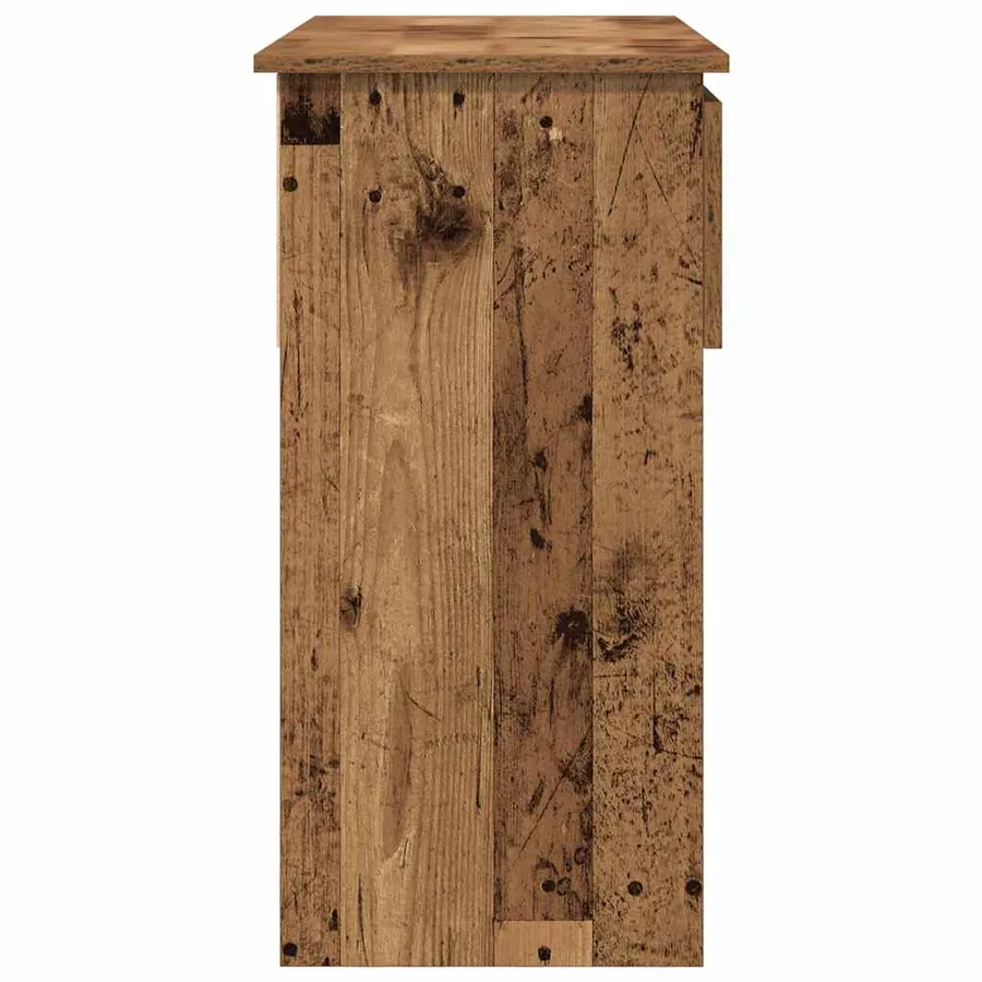 Table console avec tiroirs vieux bois 85,5x38,5x74,5 cm - 7