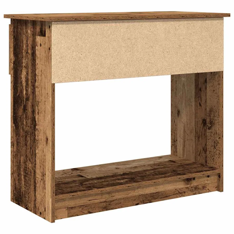 Table console avec tiroirs vieux bois 85,5x38,5x74,5 cm - 8