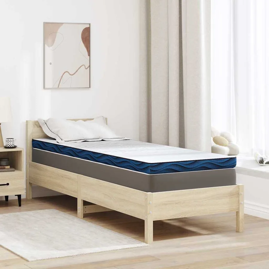 Surmatelas Blanc 80 x 200 cm Tissu jacquard