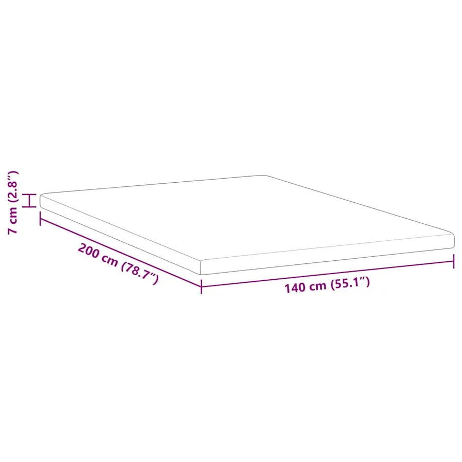 Surmatelas en mousse à mémoire 140 x 200 cm Thick Doux Blanc - 12