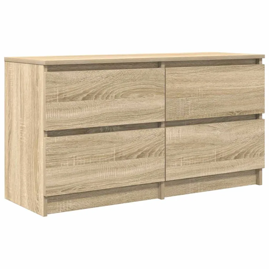Meuble TV chêne sonoma 100x35x54 cm bois d'ingénierie - 2