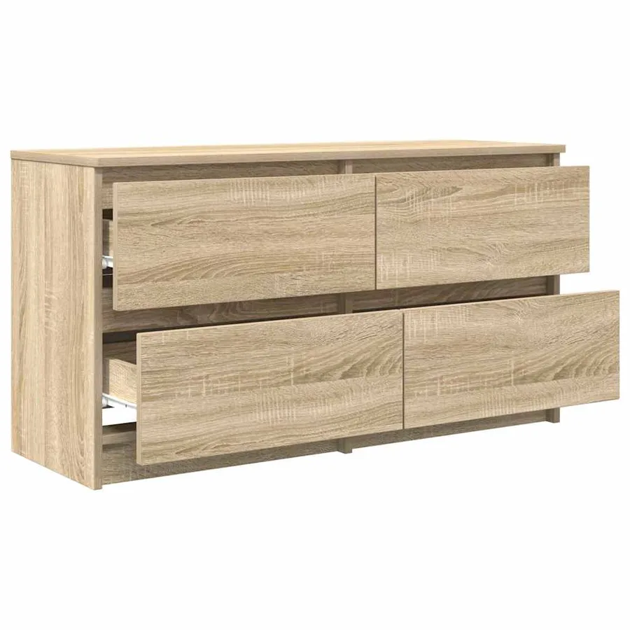Meuble TV chêne sonoma 100x35x54 cm bois d'ingénierie - 5
