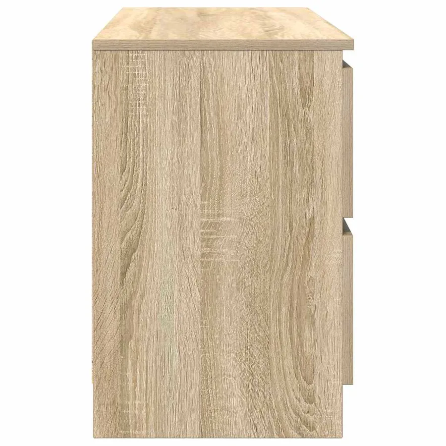 Meuble TV chêne sonoma 100x35x54 cm bois d'ingénierie - 7