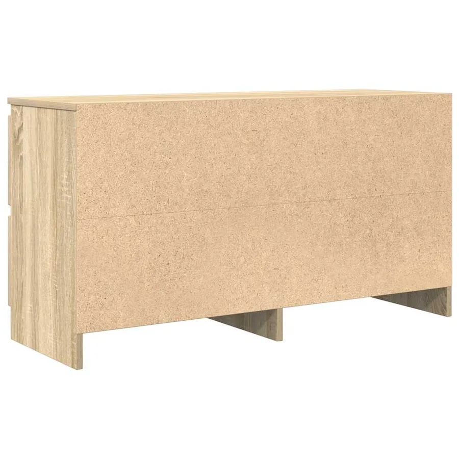 Meuble TV chêne sonoma 100x35x54 cm bois d'ingénierie - 8
