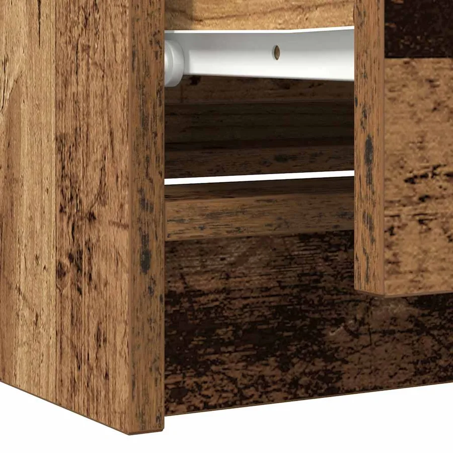 Meuble TV vieux bois 100x35x54 cm bois d'ingénierie - 10