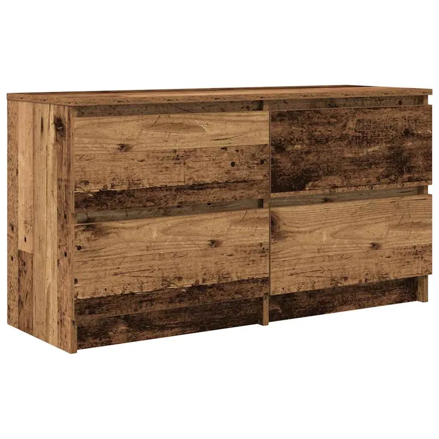 Meuble TV vieux bois 100x35x54 cm bois d'ingénierie - 2