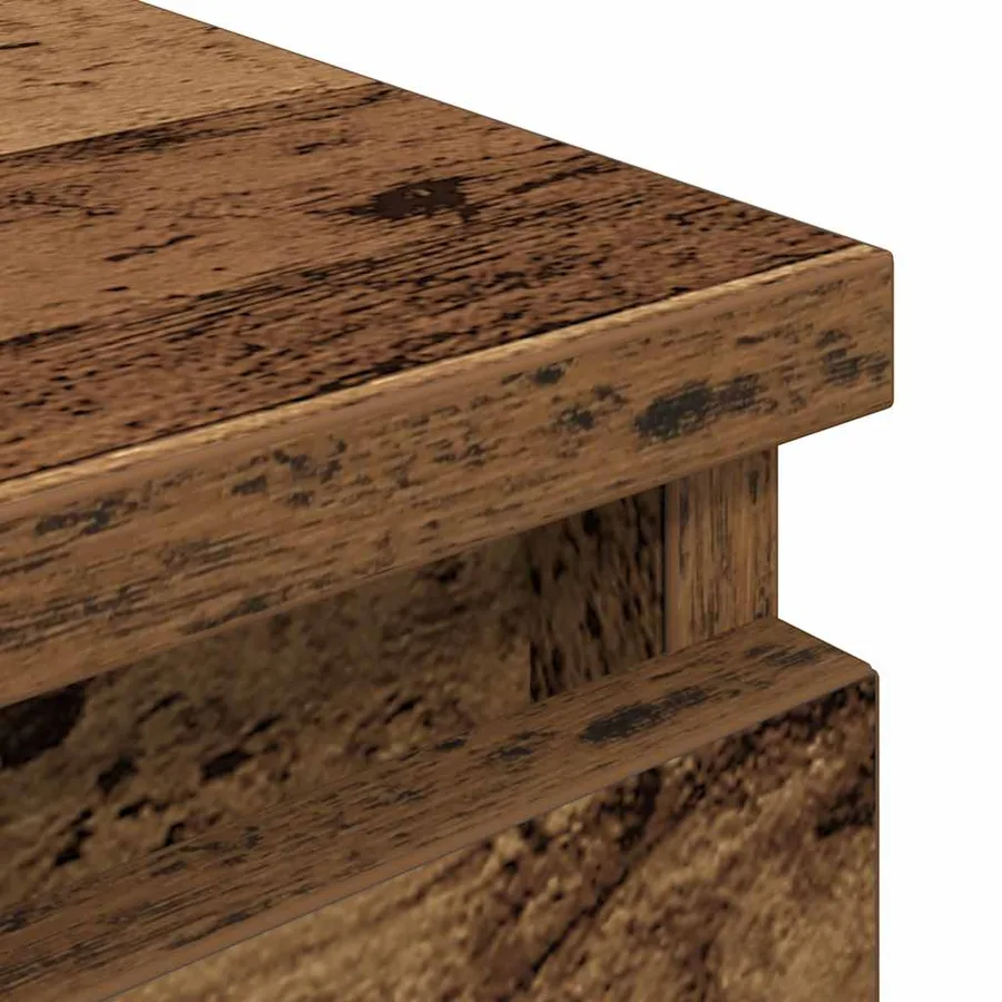 Meuble TV vieux bois 100x35x54 cm bois d'ingénierie - 9