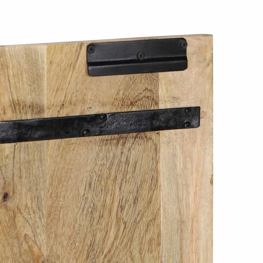 Tête de lit 140 cm bois de manguier brut massif - 8