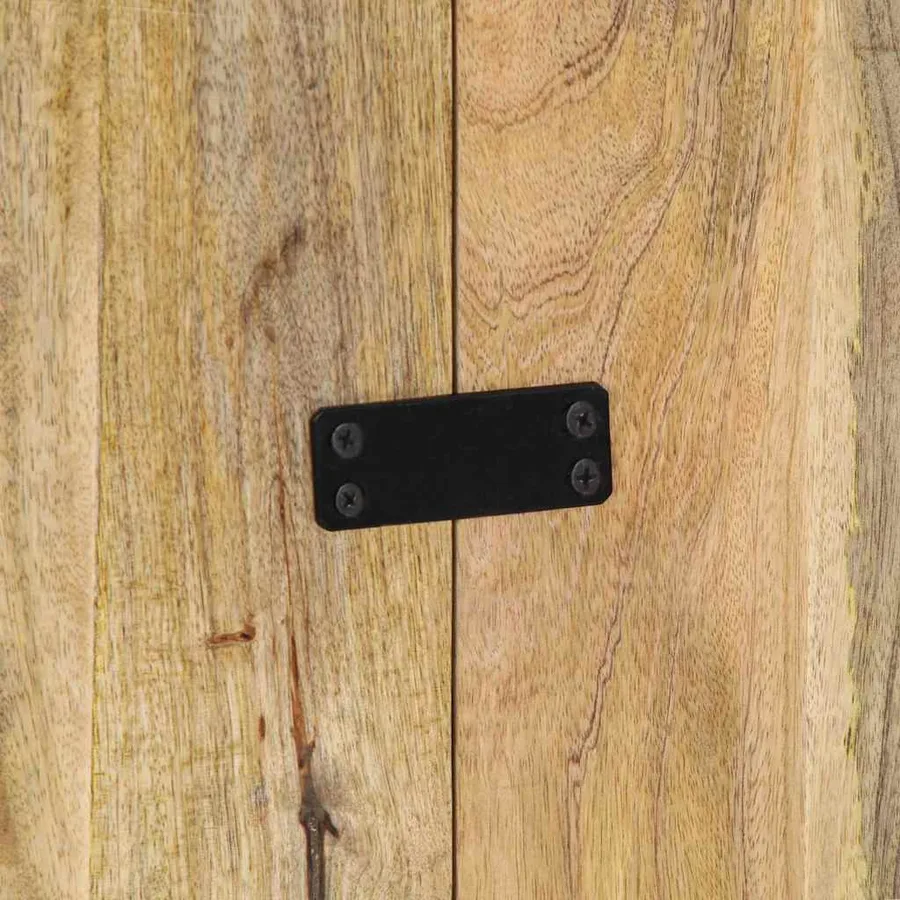 Tête de lit 140 cm bois de manguier brut massif - 9