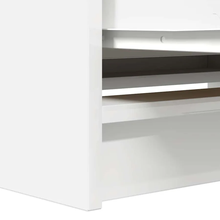 Meuble TV blanc 80x35x54 cm bois d'ingénierie - 10