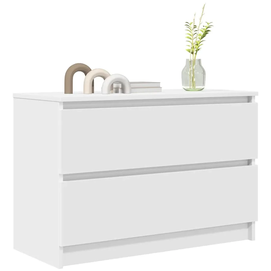 Meuble TV blanc 80x35x54 cm bois d'ingénierie - 4