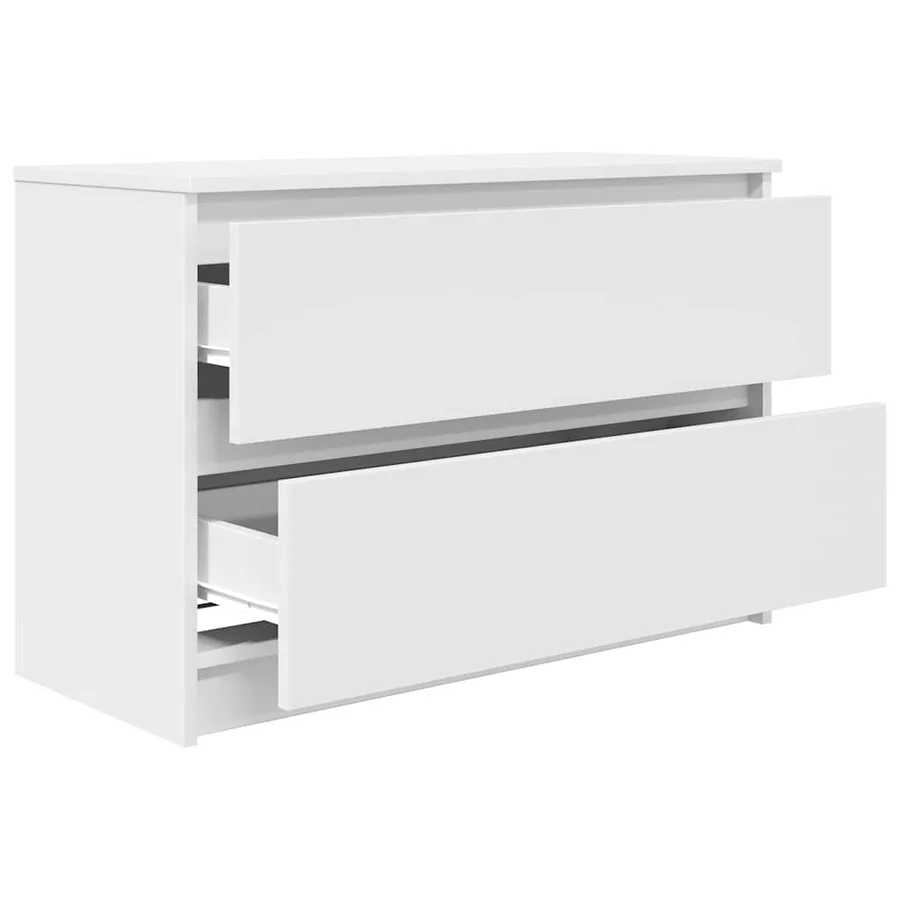 Meuble TV blanc 80x35x54 cm bois d'ingénierie - 5