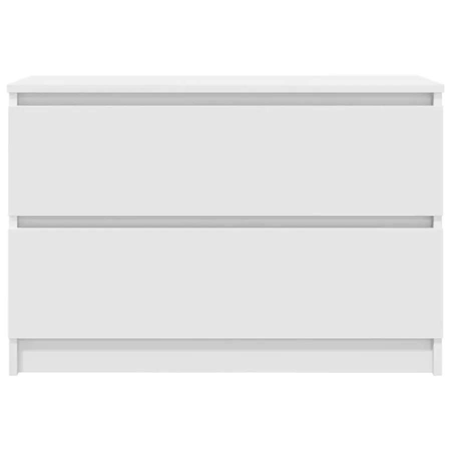 Meuble TV blanc 80x35x54 cm bois d'ingénierie - 6