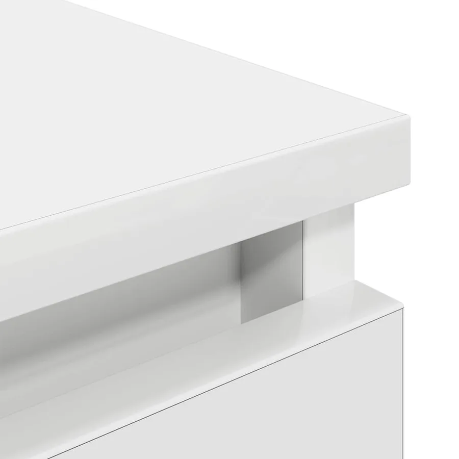 Meuble TV blanc 80x35x54 cm bois d'ingénierie - 9