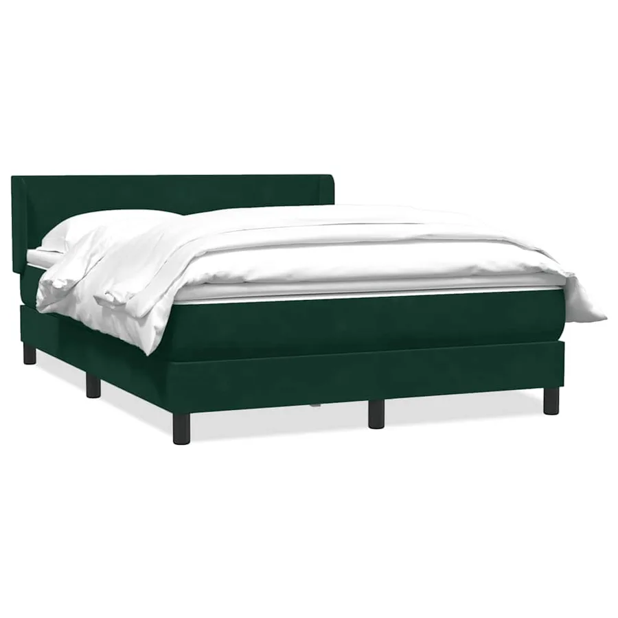 Sommier à lattes de lit et matelas vert foncé 160x220cm velours - 2