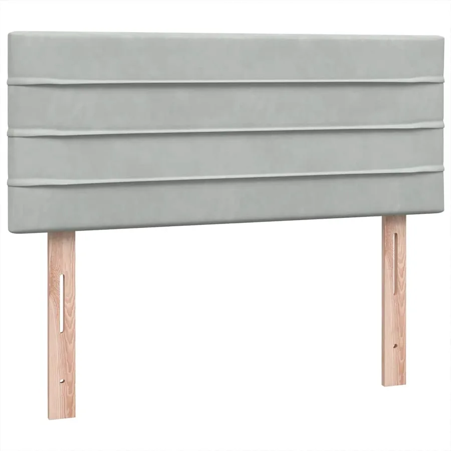 Sommier à lattes de lit et matelas gris clair 120x220cm velours - 7