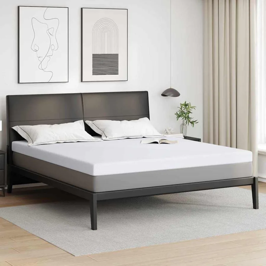 Surmatelas en mousse à mémoire 200 x 200 cm Thick Doux Blanc
