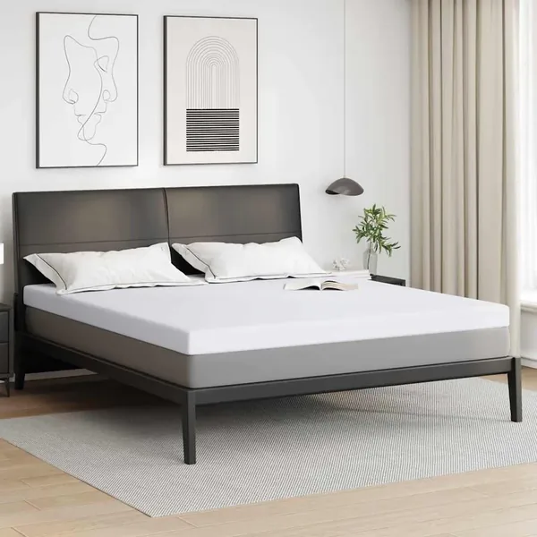 Surmatelas en mousse à mémoire 200 x 200 cm Thick Doux Blanc