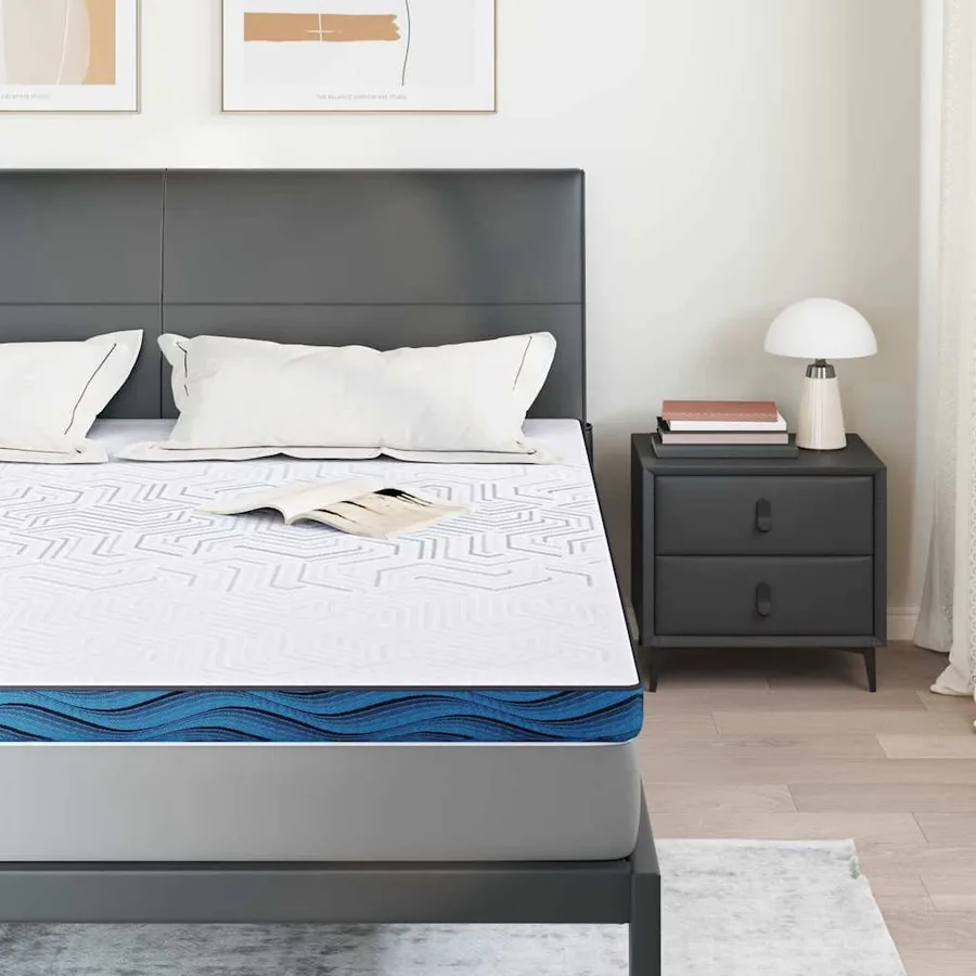 Surmatelas Blanc 180 x 200 cm Tissu jacquard - 3