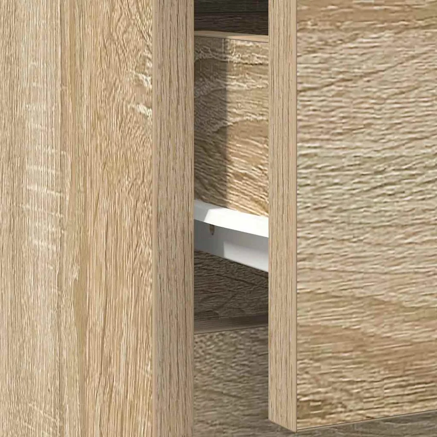 Buffet avec tiroir chêne sonoma 71x35x65 cm bois d'ingénierie - 12
