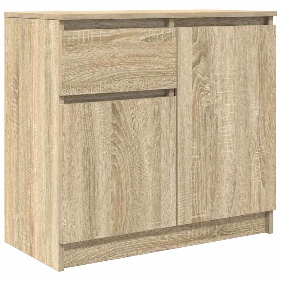Buffet avec tiroir chêne sonoma 71x35x65 cm bois d'ingénierie - 2