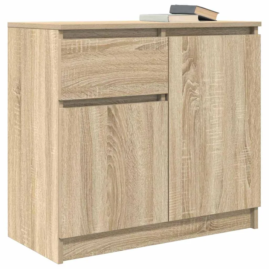 Buffet avec tiroir chêne sonoma 71x35x65 cm bois d'ingénierie - 4