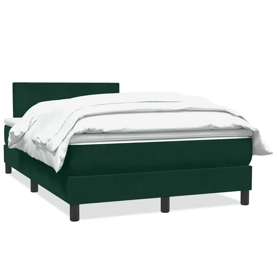 Sommier à lattes de lit et matelas vert foncé 120x220cm velours - 2