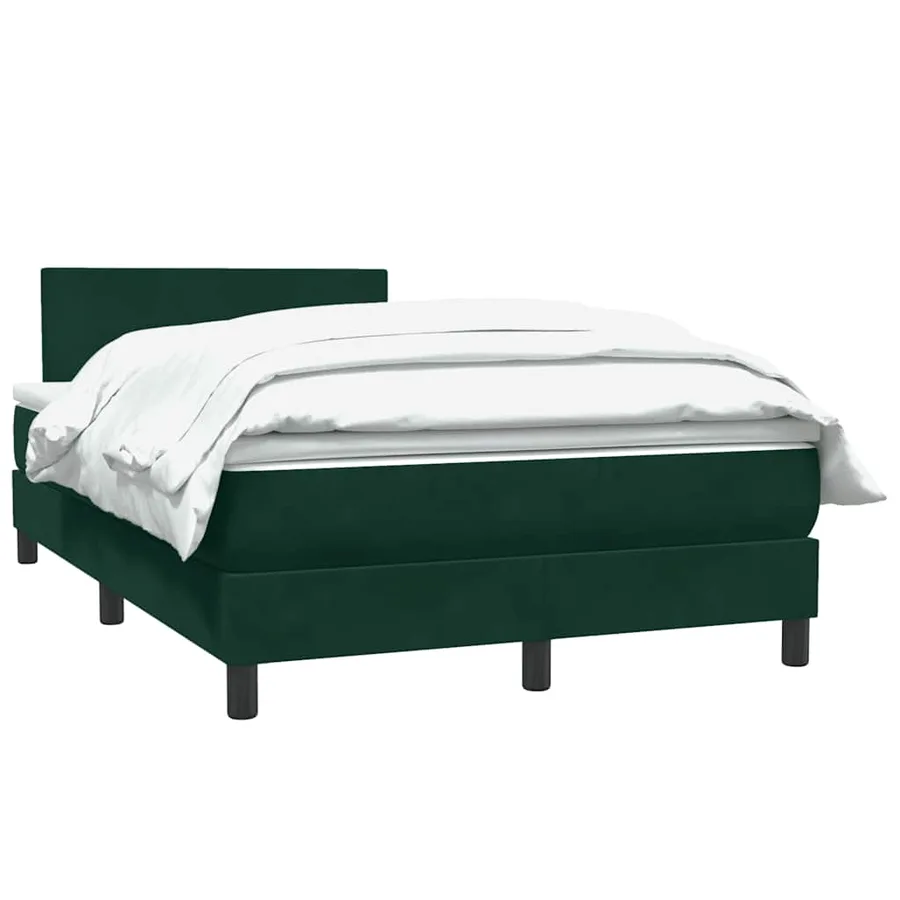 Sommier à lattes de lit et matelas vert foncé 120x220cm velours - 3