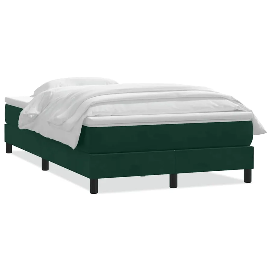 Sommier à lattes de lit et matelas vert foncé 120x220cm velours - 2