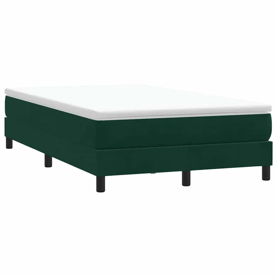 Sommier à lattes de lit et matelas vert foncé 120x220cm velours - 5