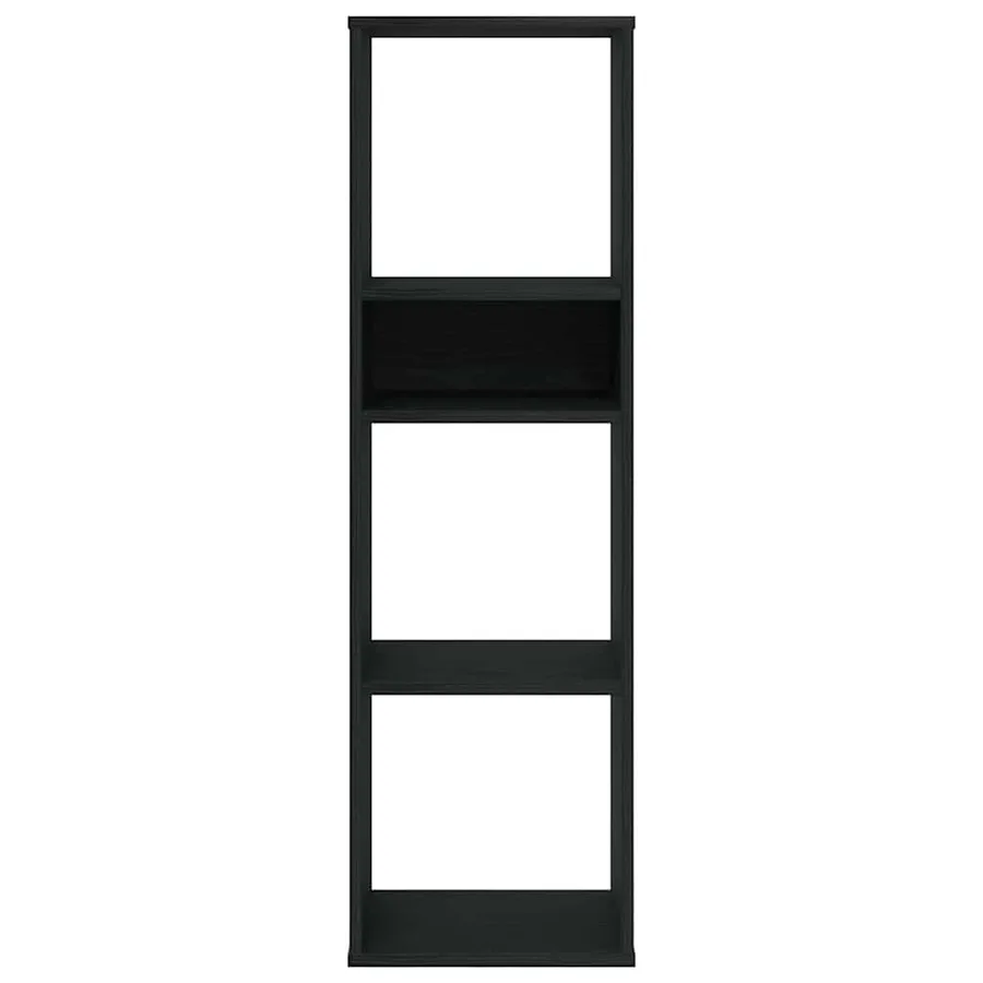 Bibliothèque noir 34x31x112 cm bois d'ingénierie - 4