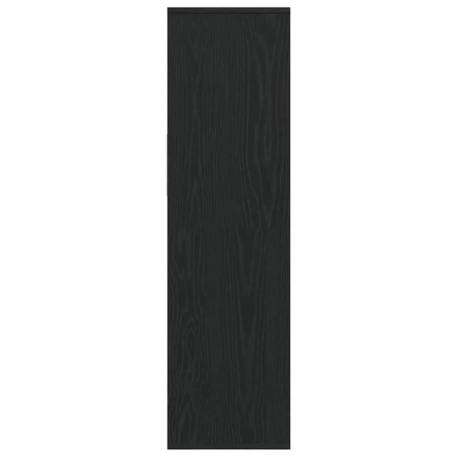 Bibliothèque noir 34x31x112 cm bois d'ingénierie - 5
