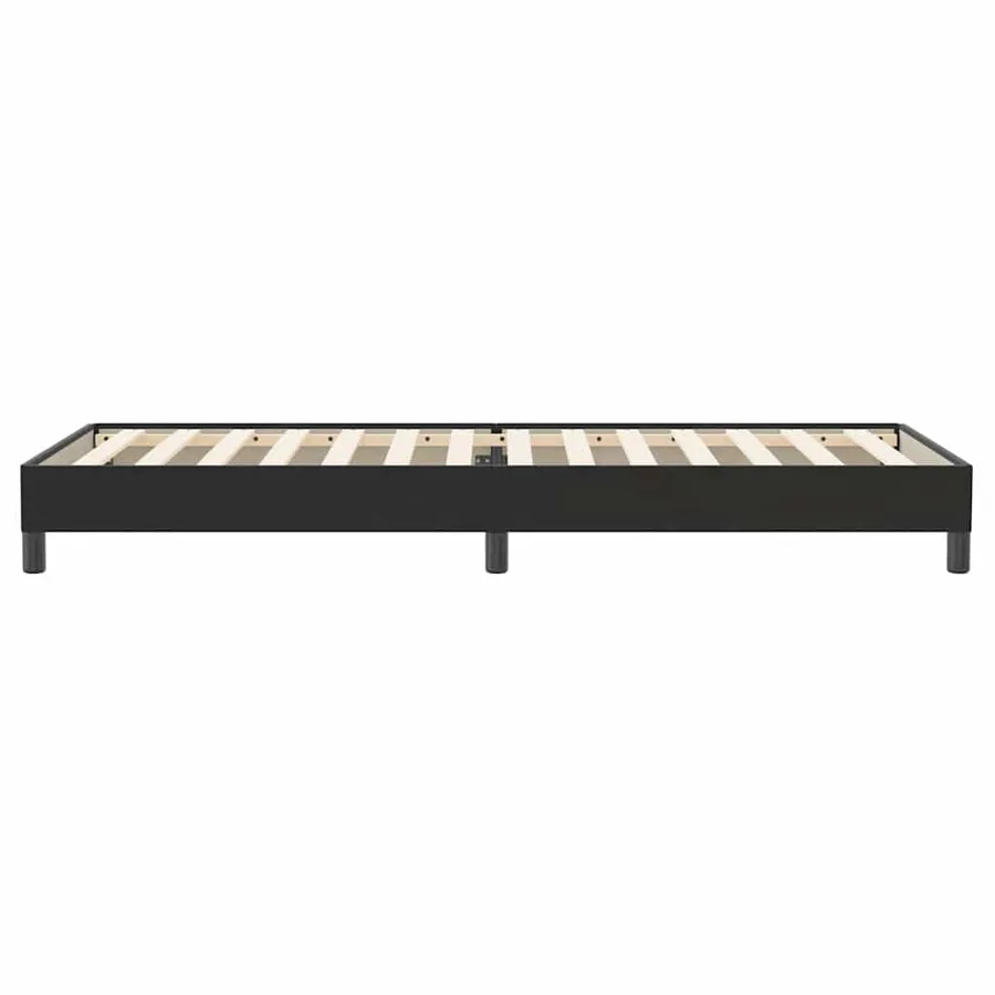 Sommier à lattes de lit sans matelas noir 100x220 cm velours - 6