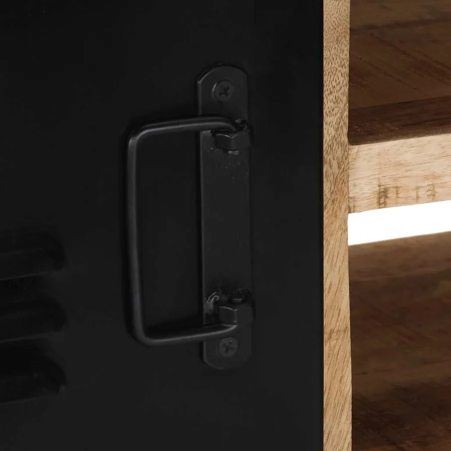 Meuble TV 80x30x35 cm bois massif de manguier brut - 7