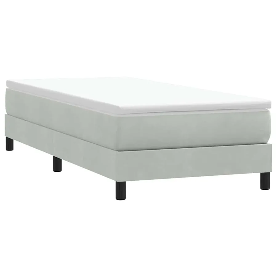 Sommier à lattes de lit sans matelas gris clair 100x220cm - 3