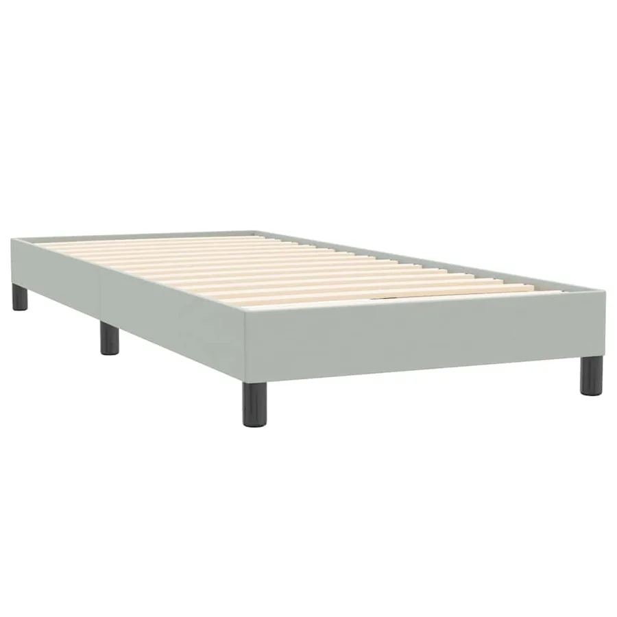 Sommier à lattes de lit sans matelas gris clair 100x220cm - 4