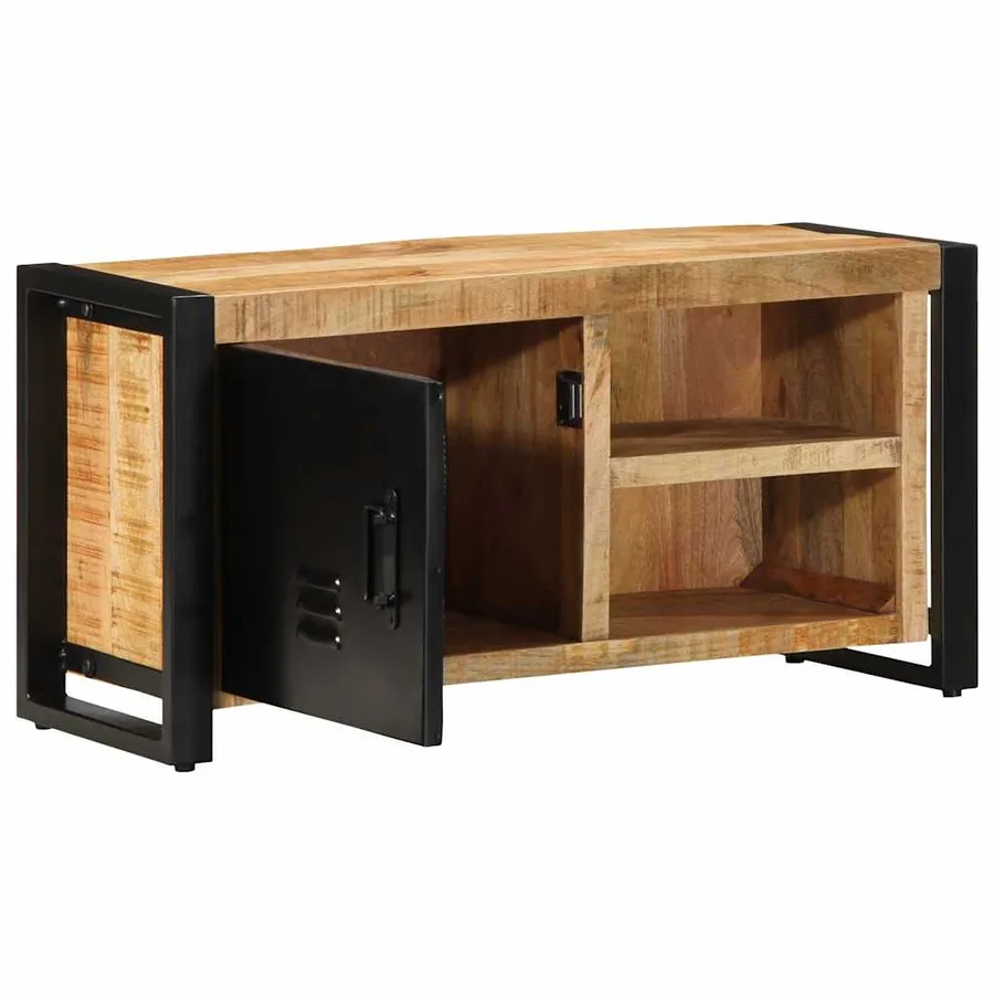 Meuble TV 80x30x40 cm bois massif de manguier brut - 2