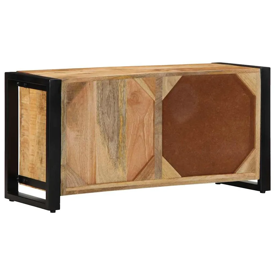 Meuble TV 80x30x40 cm bois massif de manguier brut - 5