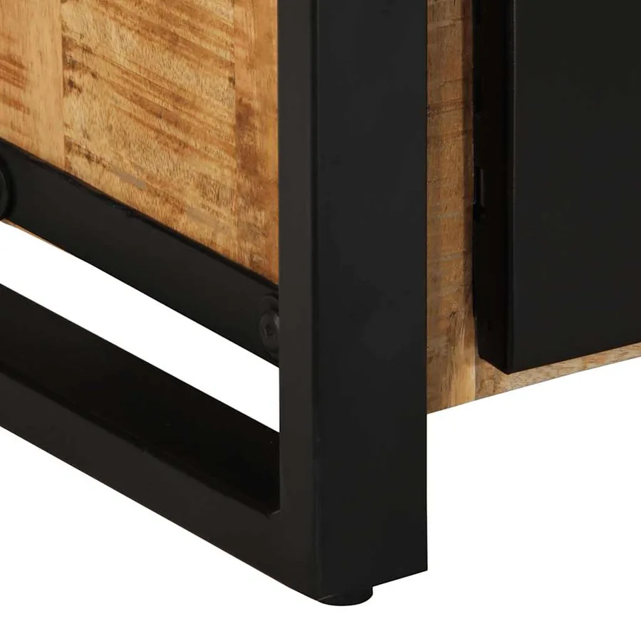 Meuble TV 80x30x40 cm bois massif de manguier brut - 8