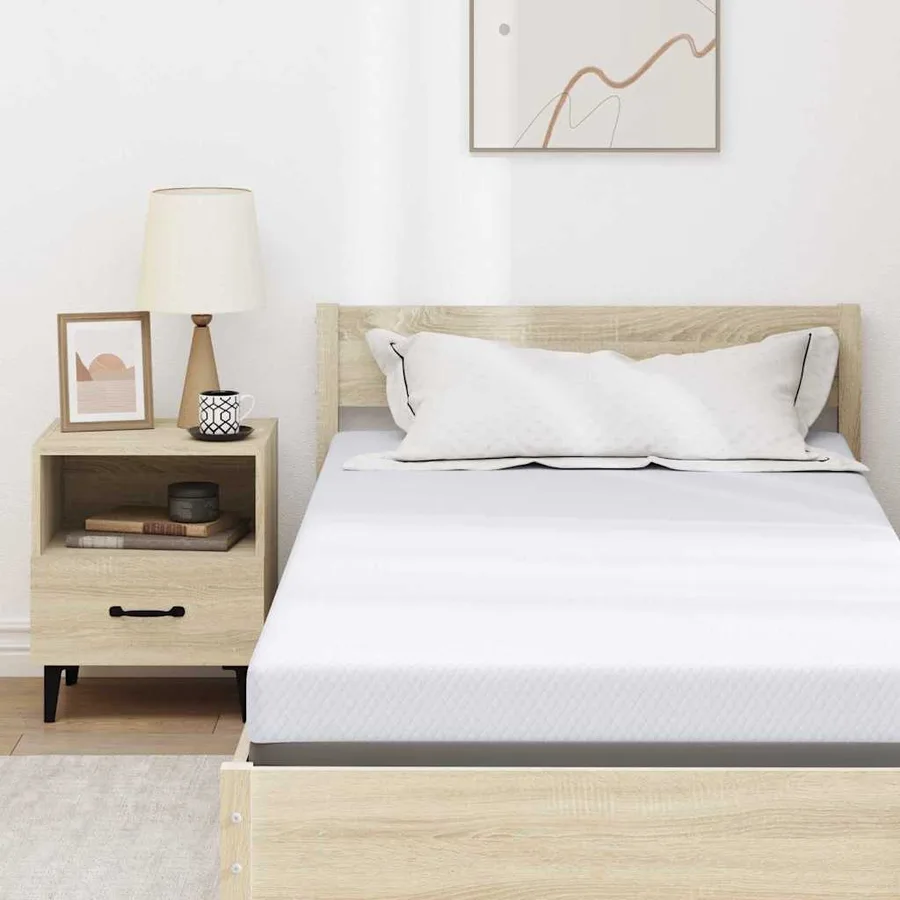 Surmatelas en mousse à mémoire 100 x 200 cm Thick Doux Blanc - 7