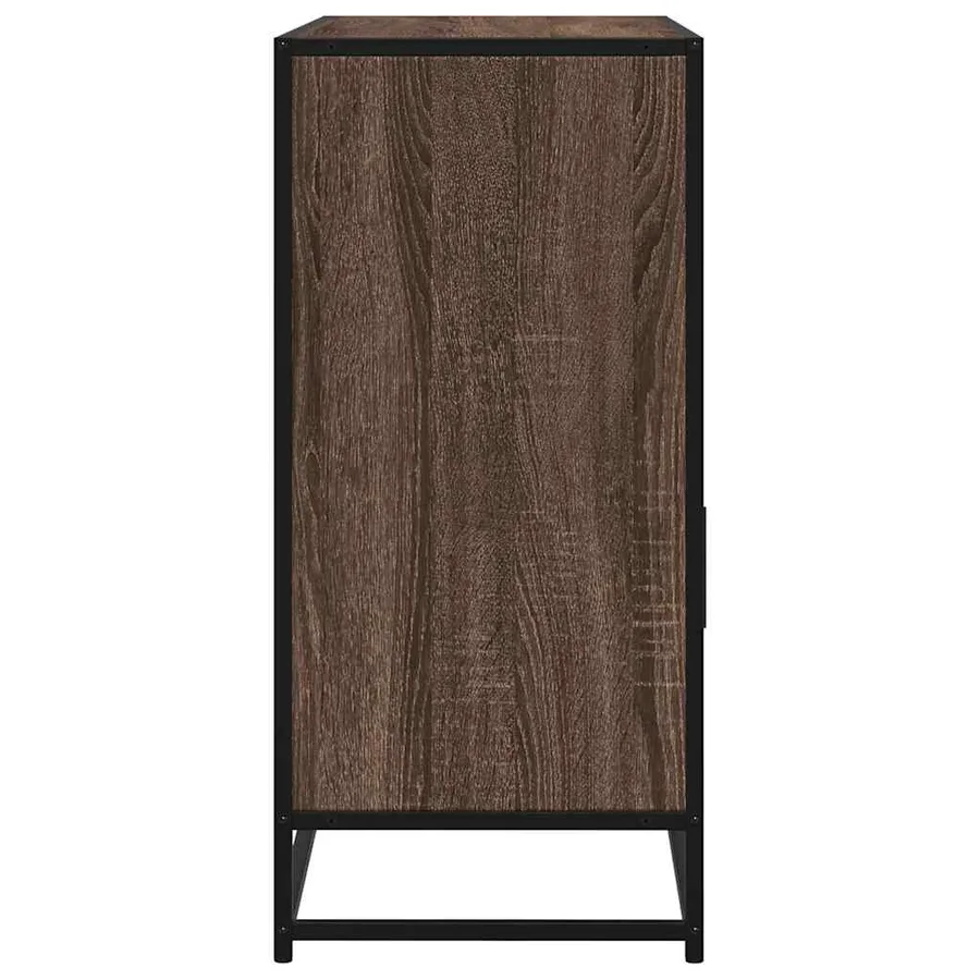 Buffet chêne marron 100x35x76 cm bois d'ingénierie - 5